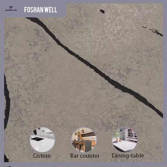 2022 Carrara Engineering Pedra de quartzo para base de fabricante de bancada de cozinha na China